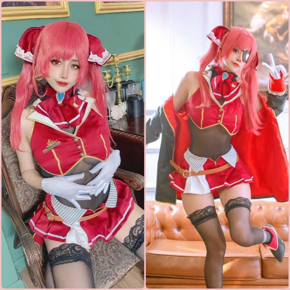 Byoru身穿精致的黑色蕾丝内衣，眼神迷离地注视镜头，展现极致诱惑的身材曲线，高清壁纸