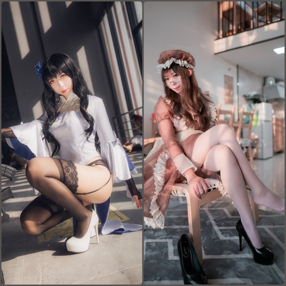 Money冷冷cos黑贞德，手持旗帜，眼神冷冽霸气