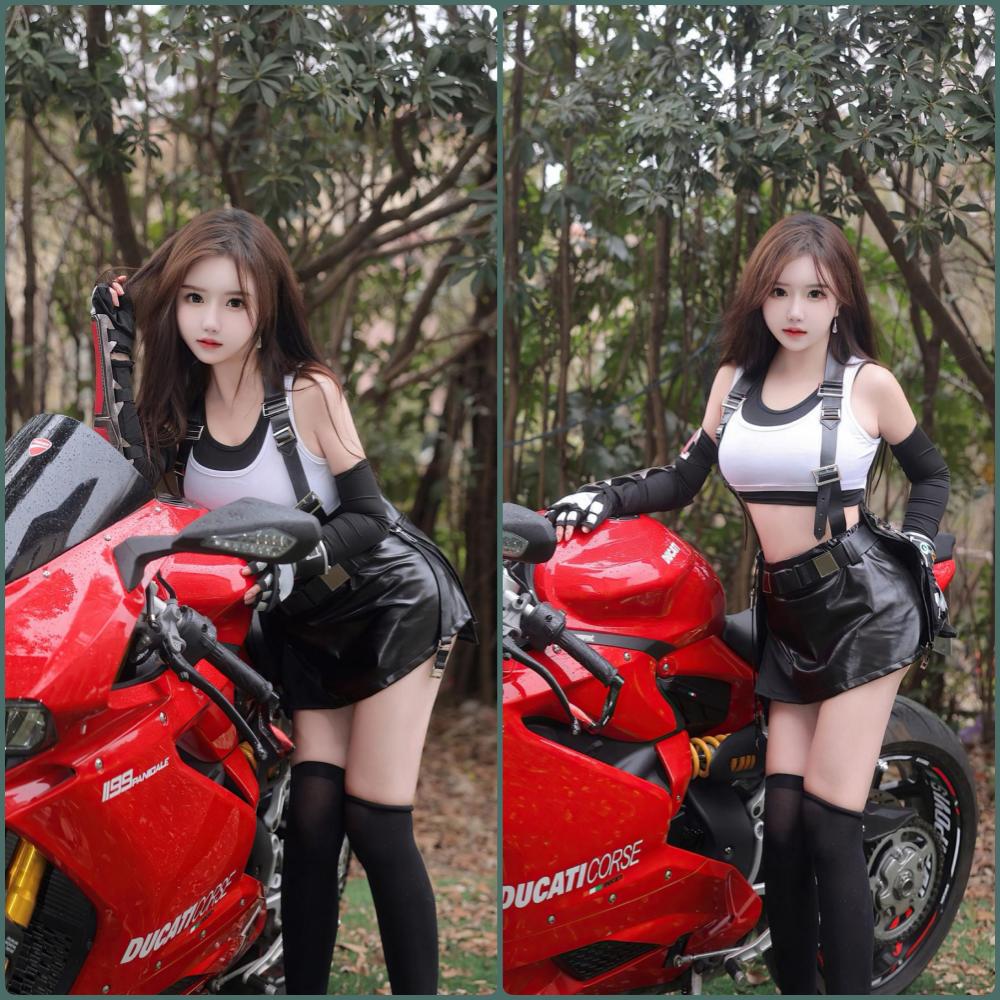 小薯条nienie甜美双马尾萝莉风高清写真，眼神无辜可爱