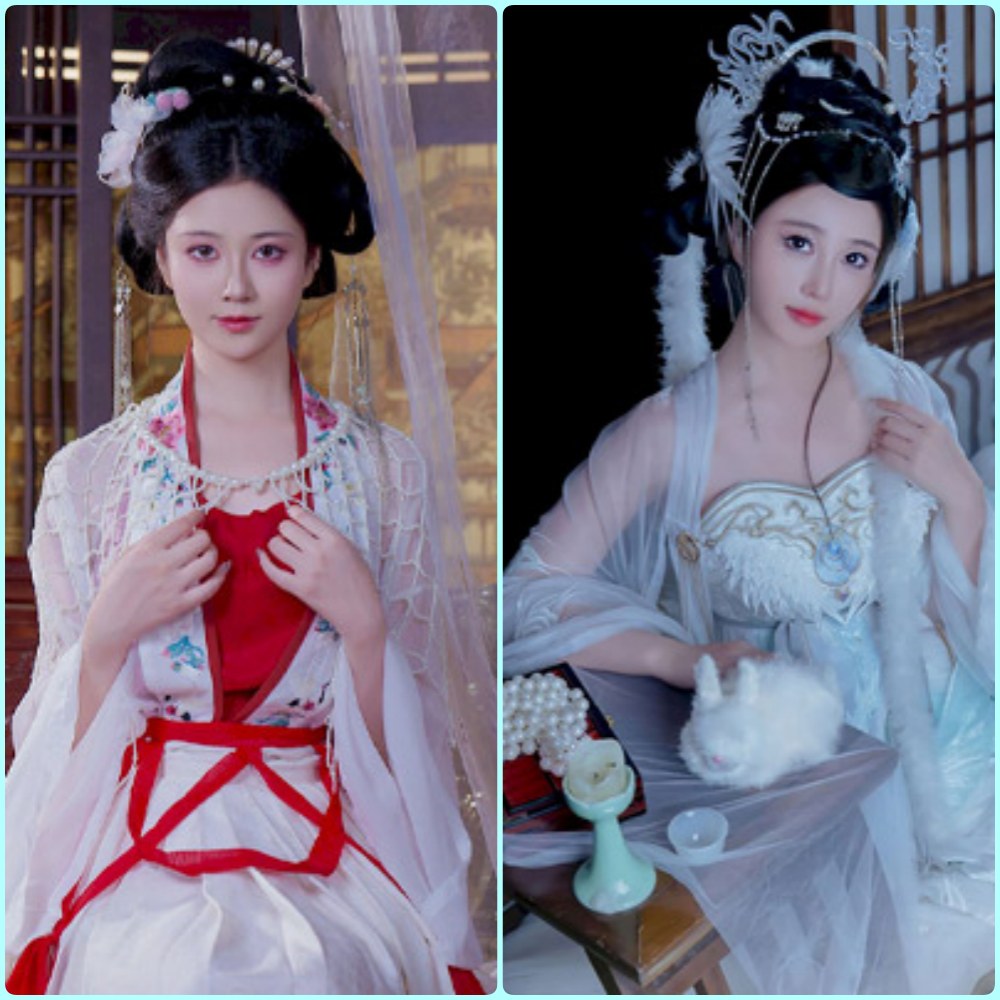 年年Yearni性感Cosplay造型展示，黑色紧身胶衣搭配道具，展现曼妙身姿