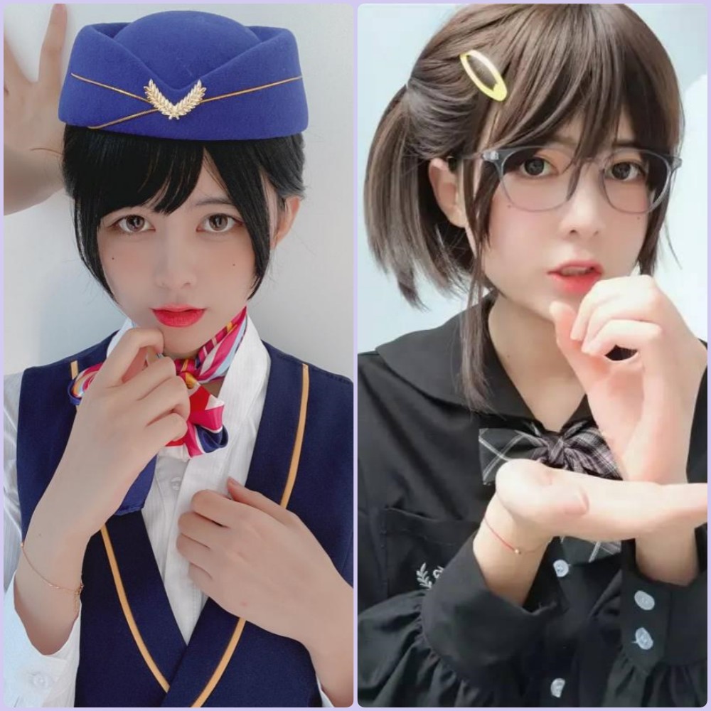 眼酱大魔王w性感女仆装COS，展示傲人身材曲线