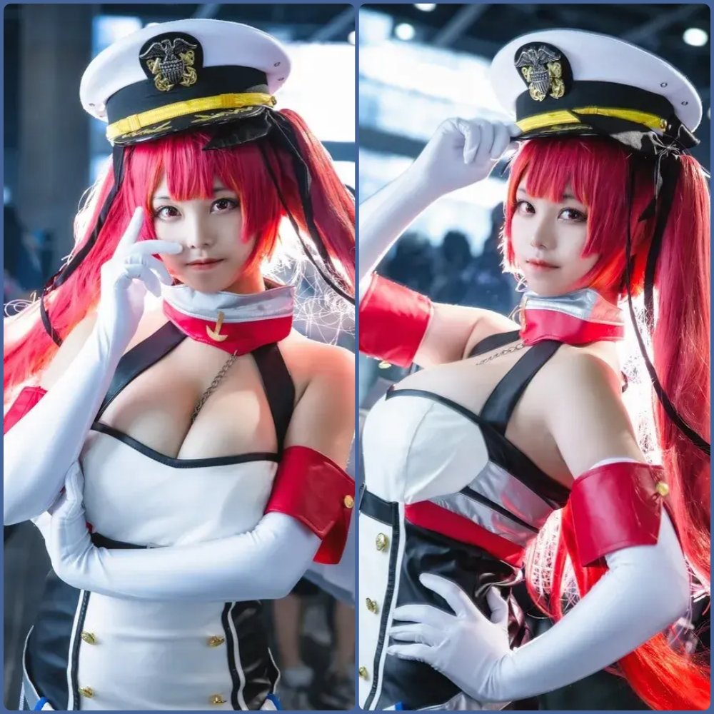 蜜汁猫裘穿着黑色紧身胶衣，展现优美身材曲线，背景为赛博朋克风格灯光