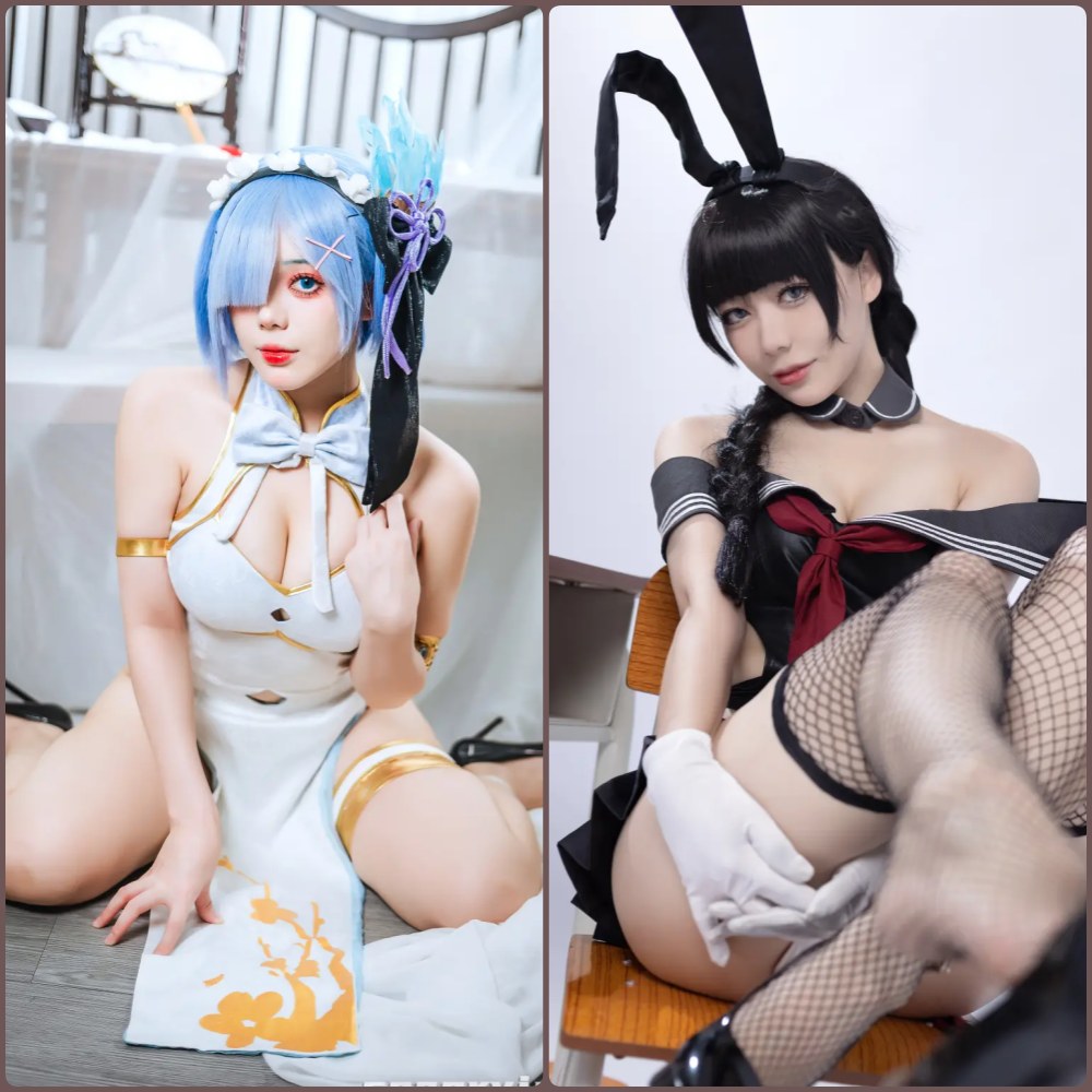 阿九从不咕咕Cosplay某游戏女法师角色，手持法杖，眼神凌厉，特效华丽