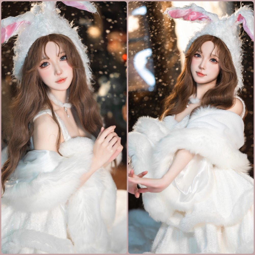 阿包也是兔娘经典Cosplay作品，《碧蓝航线》愛宕高清写真，黑白制服造型展示