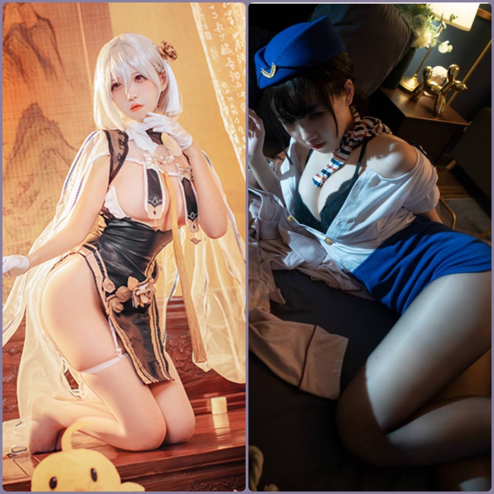 阿薰kaOri身穿半透明纯白JK制服，跪在教室内，裙摆微微扬起，眼神清纯而诱惑