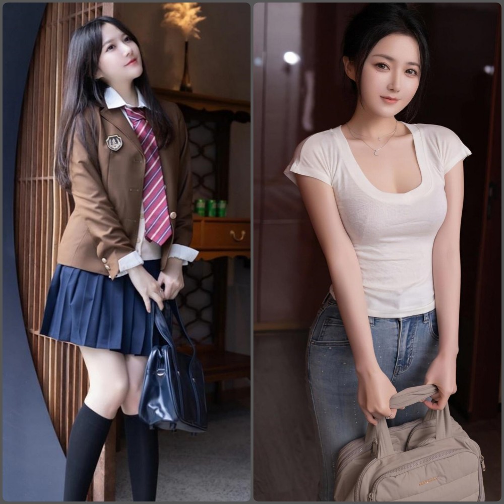 鱼子酱Fish居家私房写真，身穿宽松白衬衫坐在窗边，光影唯美，表情俏皮