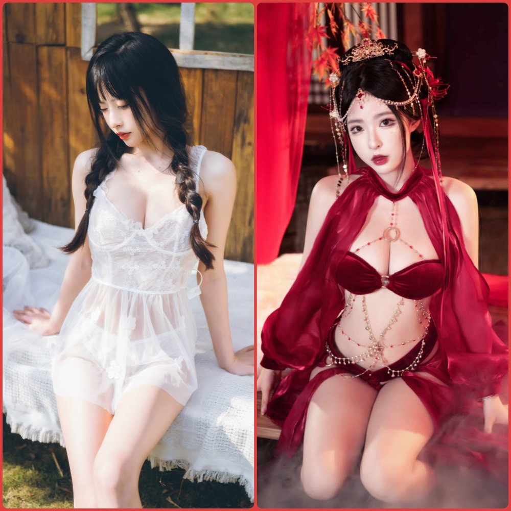 清水由乃居家私房写真，身着白色蕾丝内衣，展现性感身材曲线